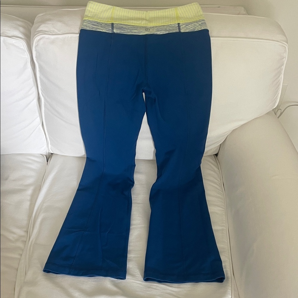 lululemon athletica Blue and Yellow Leggings